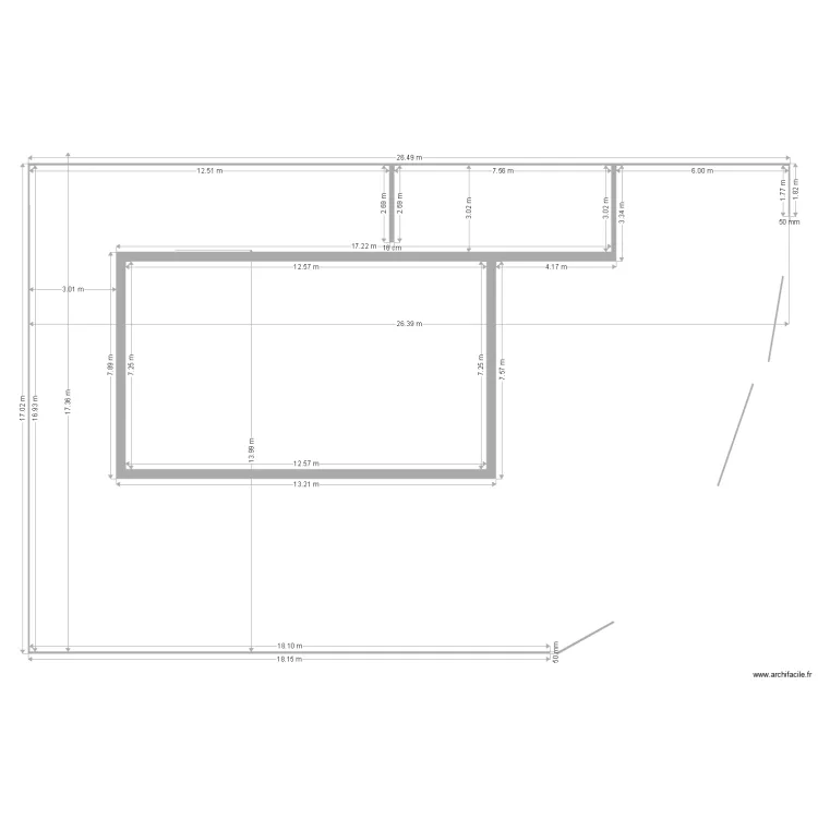AVANCEE MAXI DU GARAGE 417 CM. Plan de 