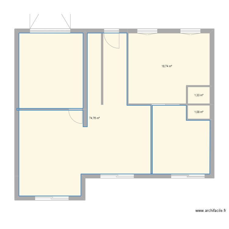 SCI LIVIO. Plan de 4 pièces et 96 m2