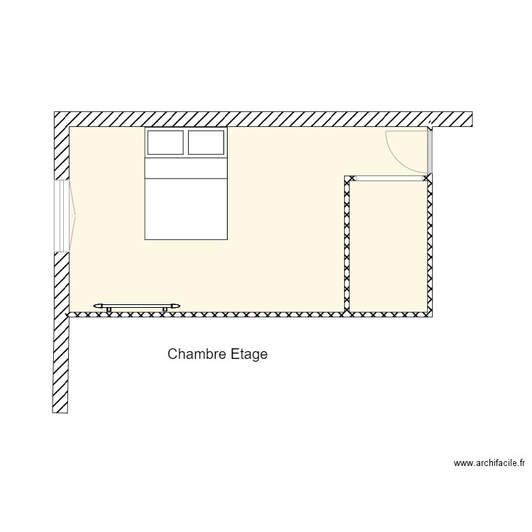 CHANUT ETAGE. Plan de 2 pièces et 18 m2