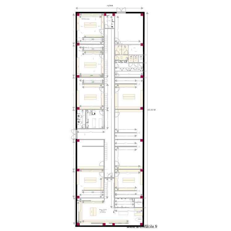 Vestiaire V3. Plan de 0 pièce et 0 m2