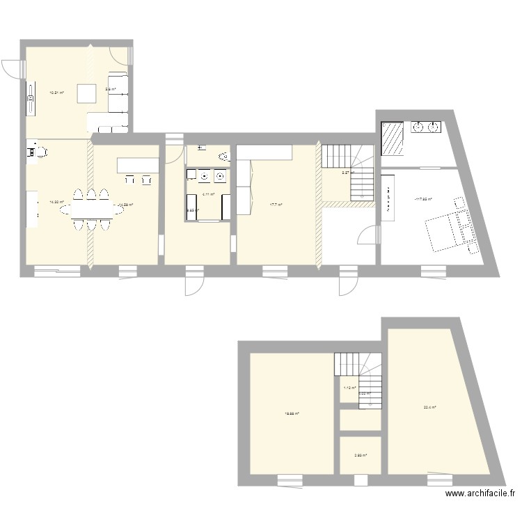 Maison tancoigné etage Plan dessiné par Malo49