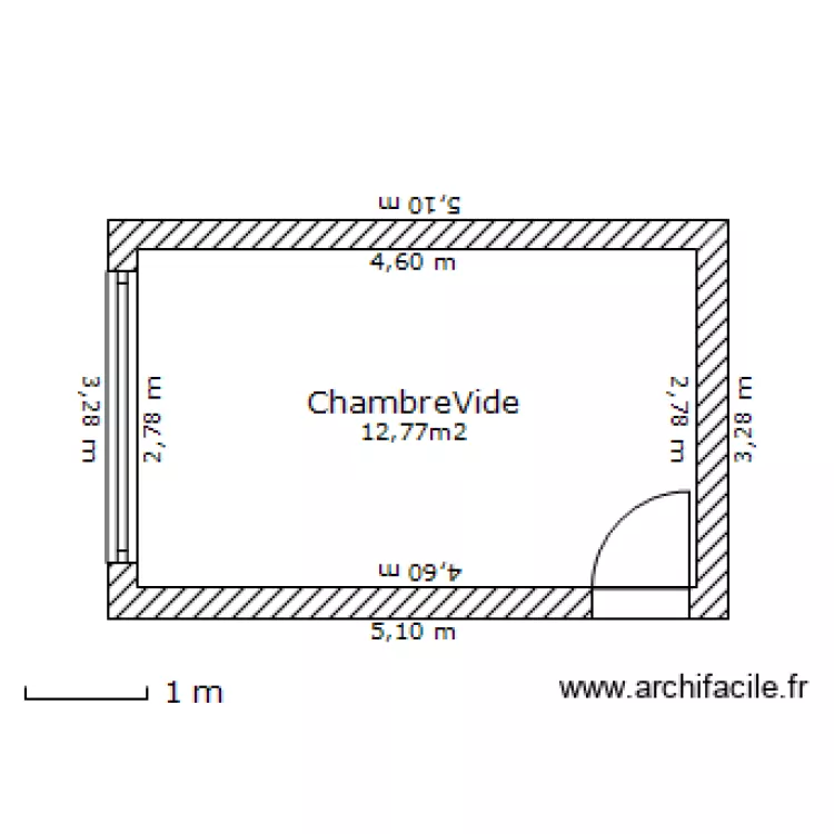 ChambreVide. Plan de 
