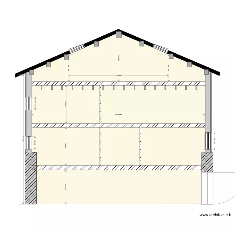 Plan de coupe projet. Plan de 