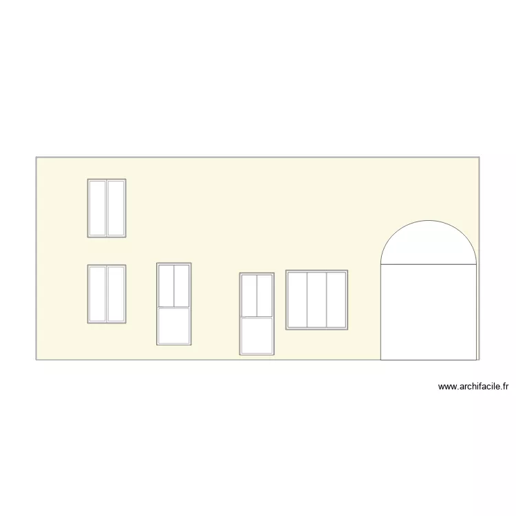 Façade avant situation existante. Plan de Façade avant situation existante. Plan de