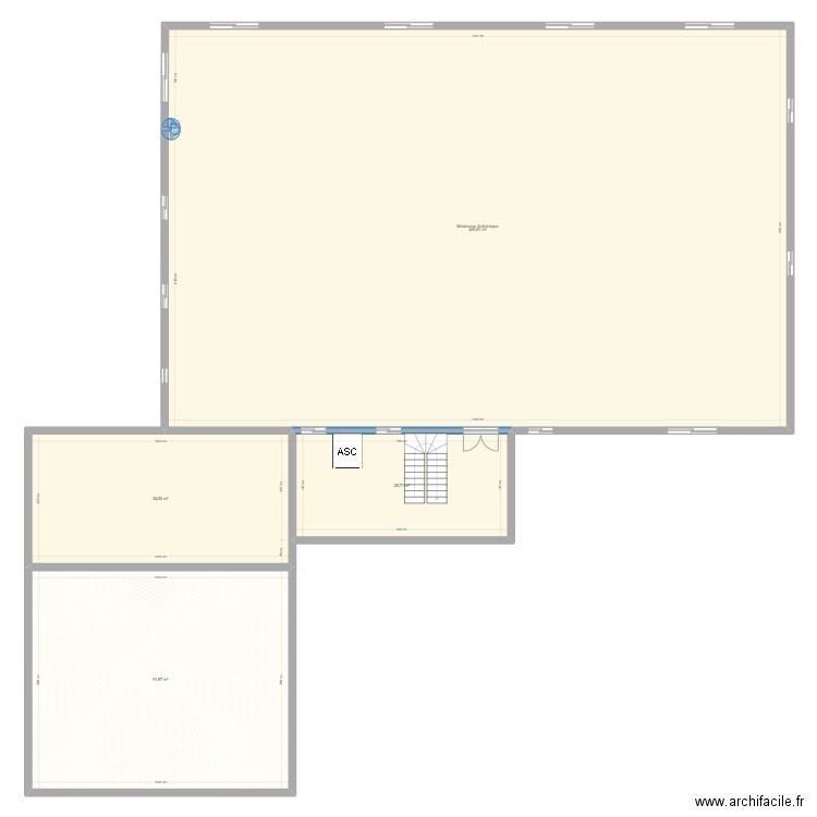 etage 1 - projet 2. Plan de 4 pièces et 583 m2