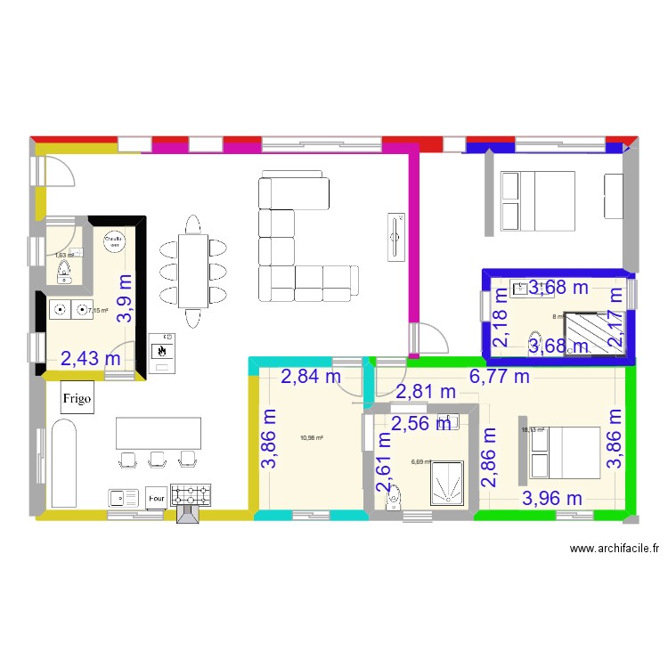 VILLA VALLI. Plan de 6 pièces et 53 m2