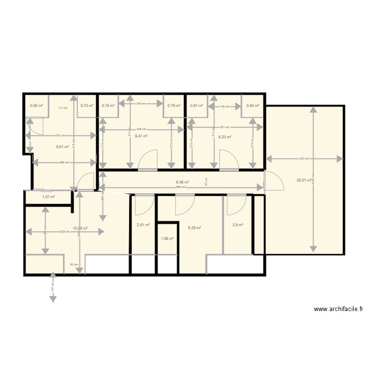 Etage Sentier du parc. Plan de 0 pièce et 0 m2