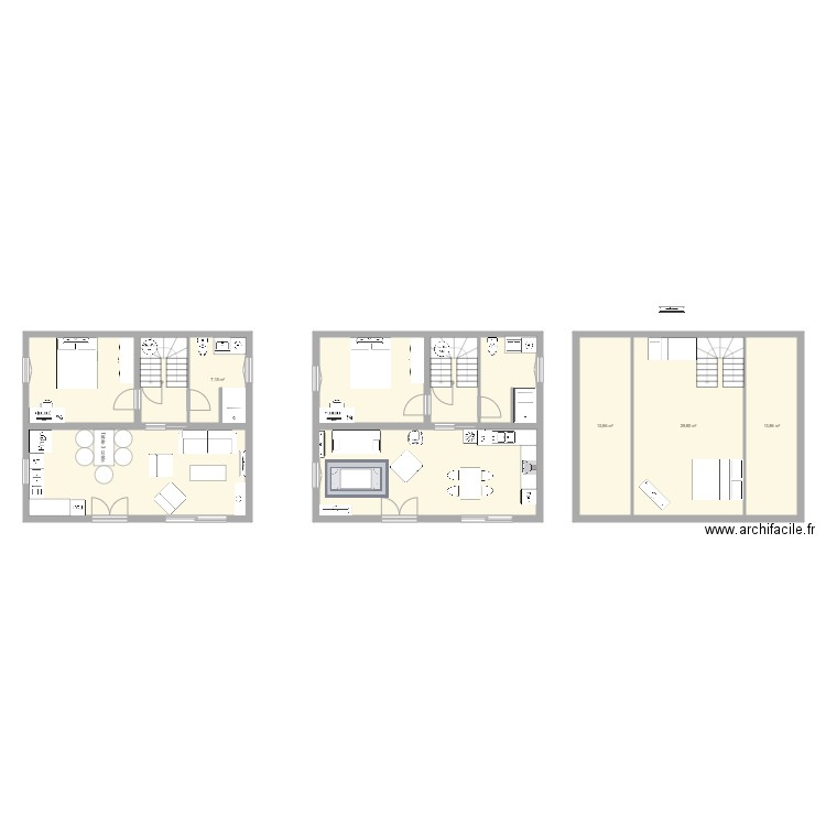 Petite maison. Plan de 11 pièces et 168 m2