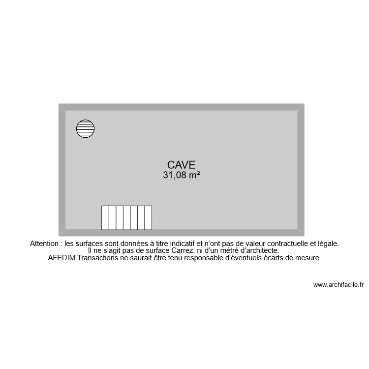 BI 8089 CAVE. Plan de 
