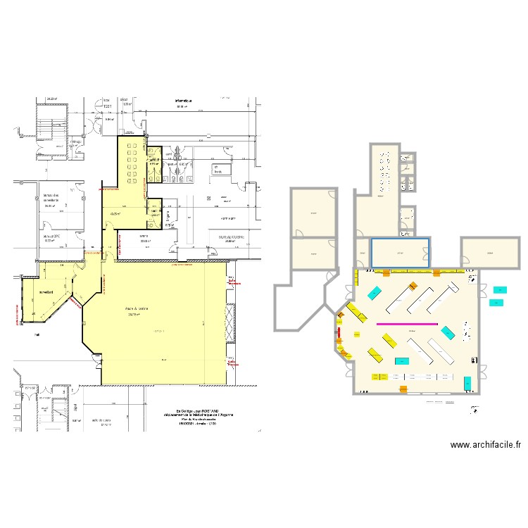 ARGONNE collège J Rostand E3. Plan de 13 pièces et 355 m2