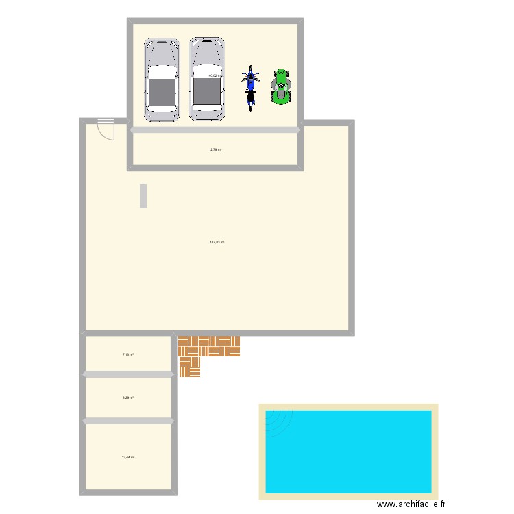 Maison. Plan de 13 pièces et 378 m2
