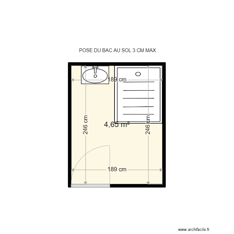 BOSSU J MARC . Plan de 1 pièce et 5 m2