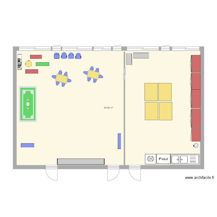 Salle polyvalente RDC. Plan de 0 pièce et 0 m2