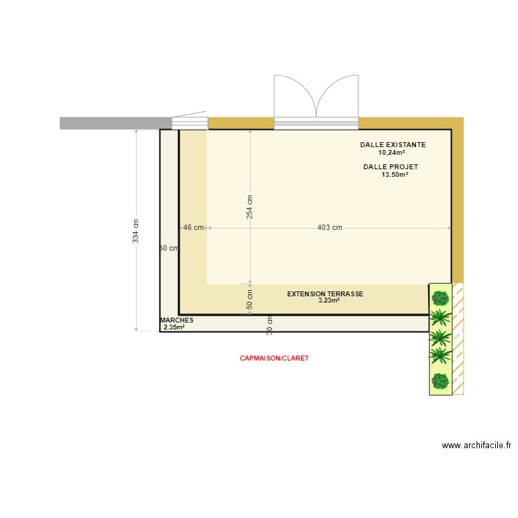 CLARET. Plan de 0 pièce et 0 m2