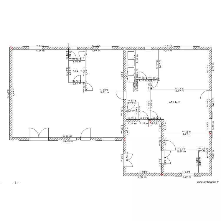 Maison Chuzelles agrand parent bas. Plan de Maison Chuzelles agrand parent bas. Plan de
