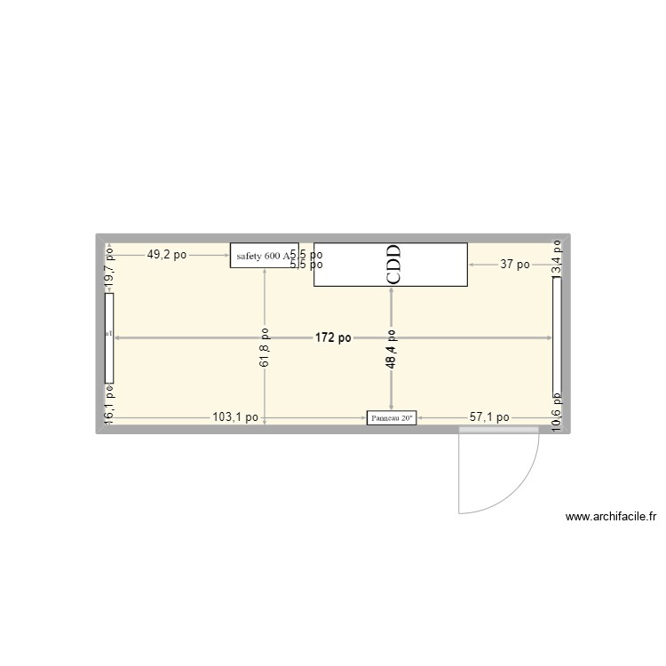 Entr&eacute; principale BGC 2. Plan de 0 pièce et 0 m2