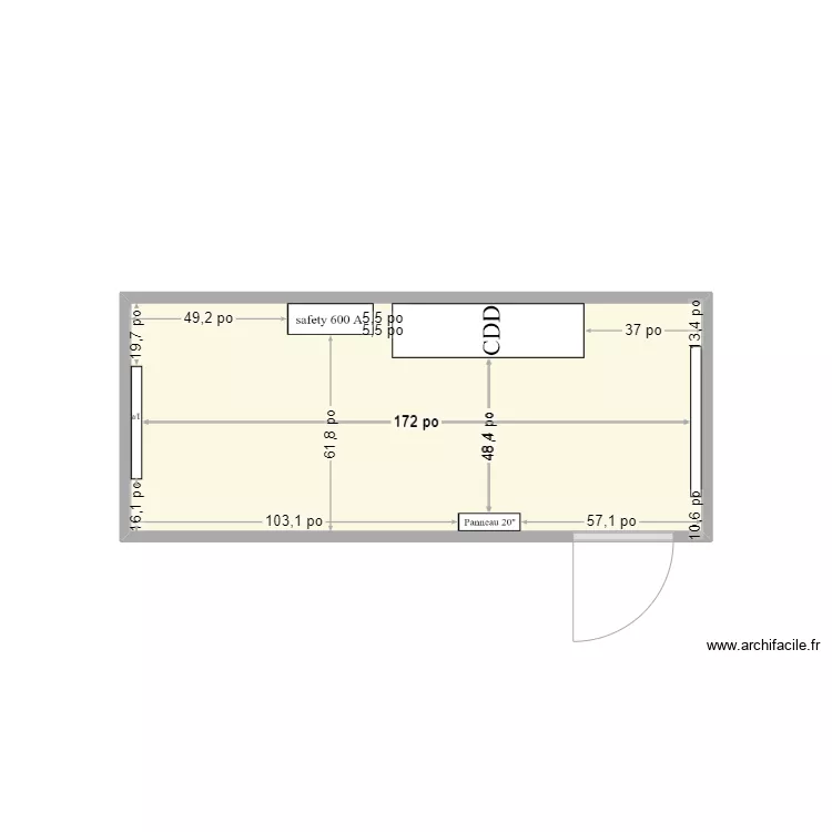 Entr&eacute; principale BGC 2. Plan de 