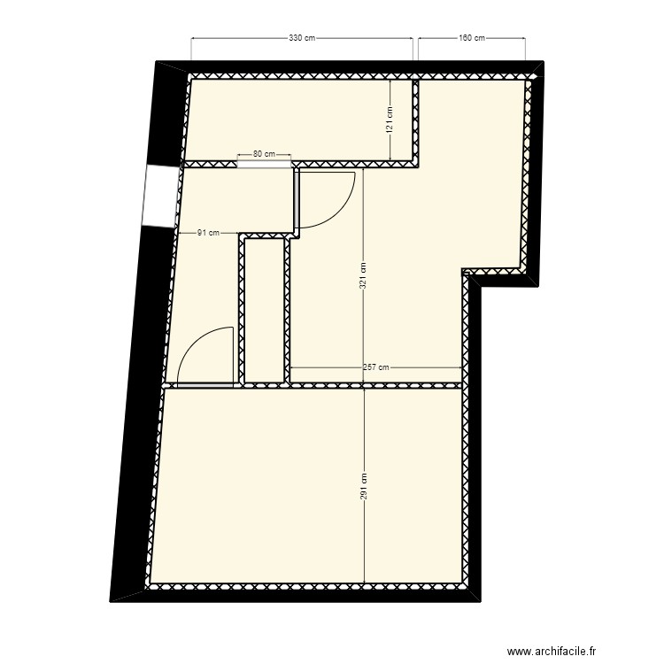 MARSON COTE 3. Plan de 2 pièces et 34 m2