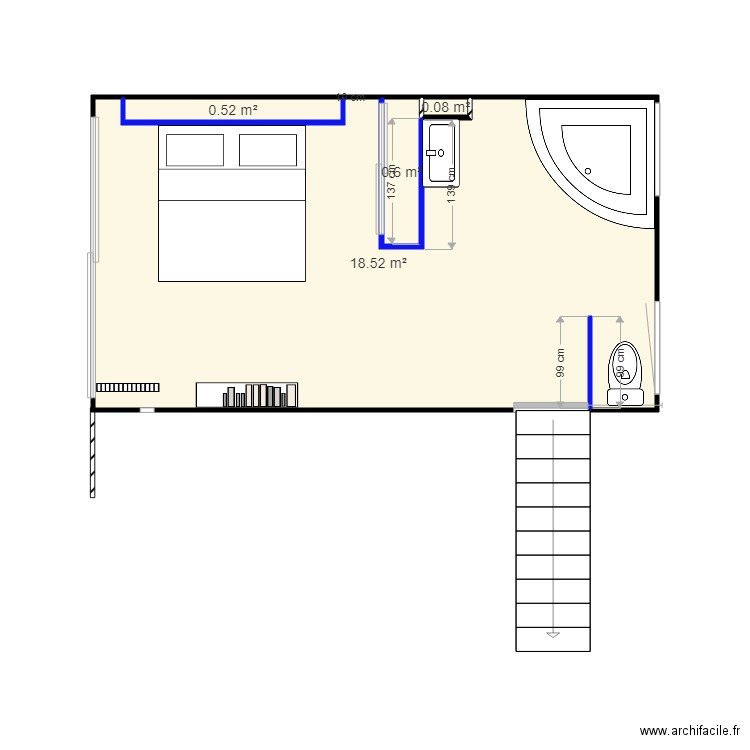 sdb maison. Plan de 0 pièce et 0 m2