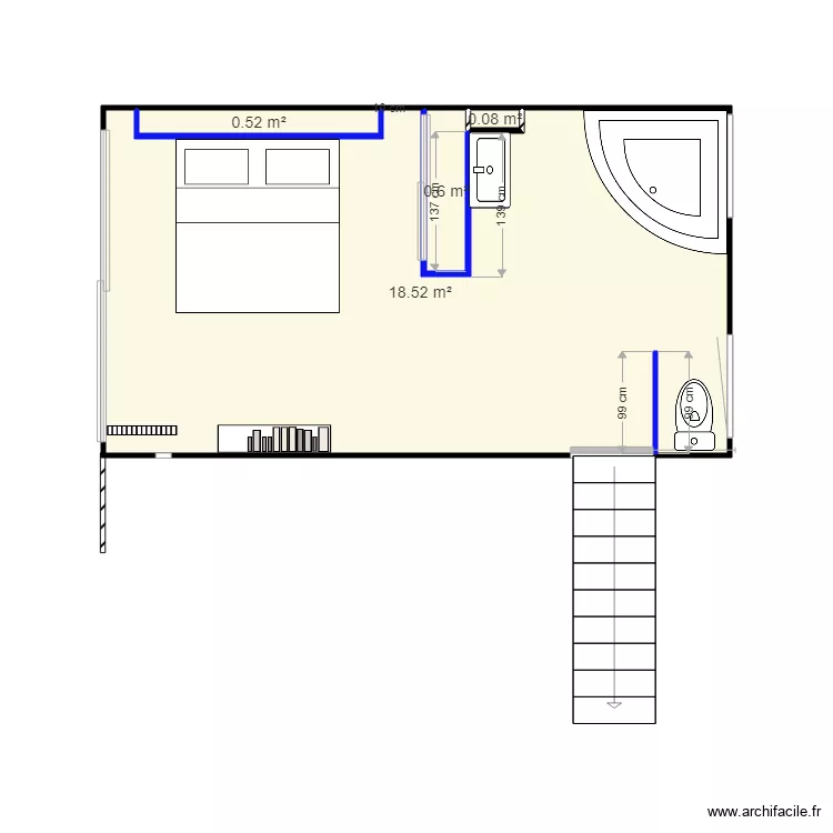 sdb maison. Plan de 