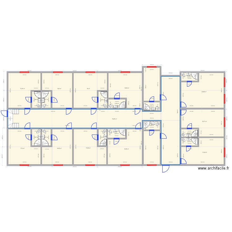 Mobile Hotel 21  новыыый. Plan de 57 pièces et 658 m2