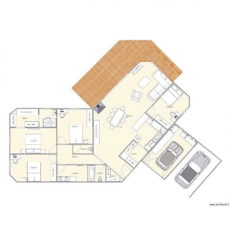 plan135m2. Plan de 0 pièce et 0 m2