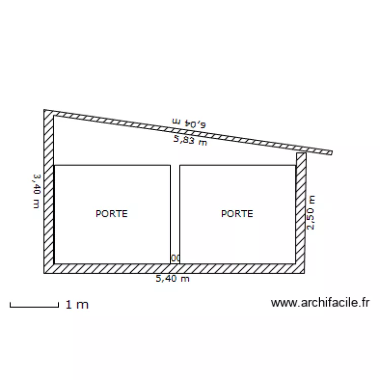 FACADE GARAGE. Plan de 