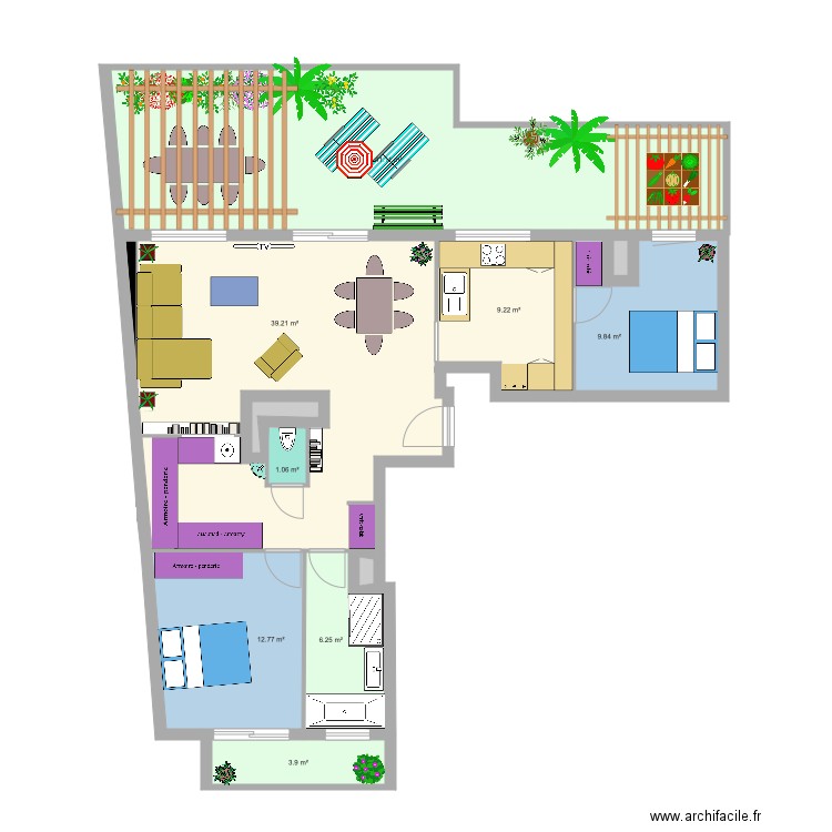 appart V1 Bis. Plan de 0 pièce et 0 m2