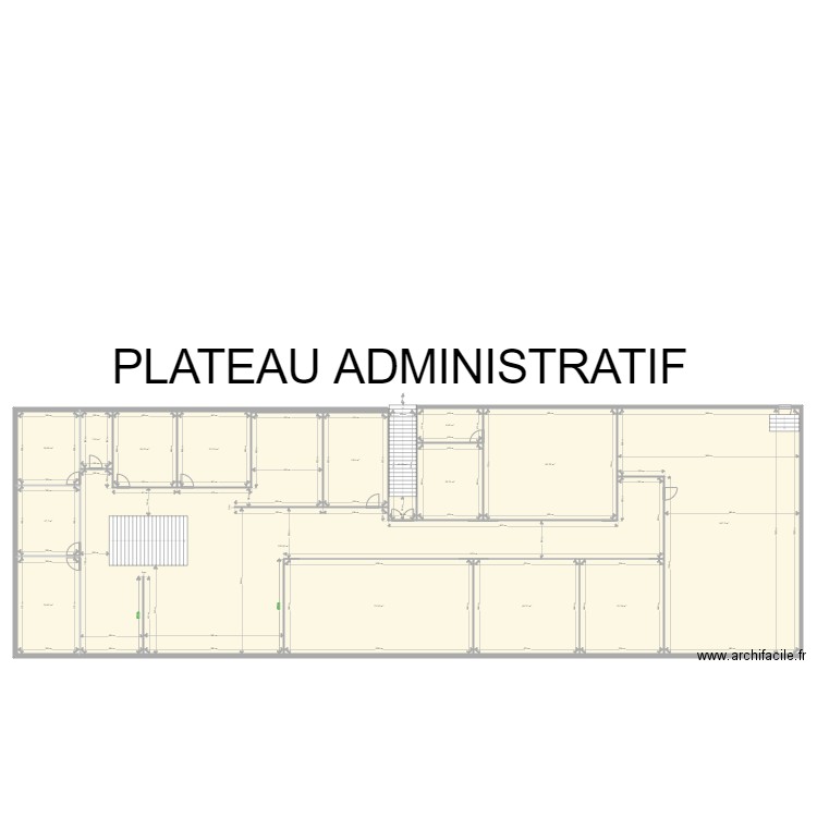 adm+1. Plan de 16 pièces et 766 m2