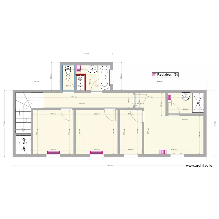 Maison 1er plomberie. Plan de 