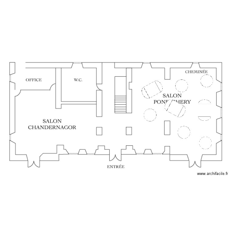 Plan table. Plan de 0 pièce et 0 m2