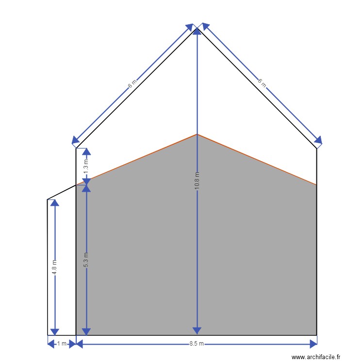 facade nord vraie. Plan de 0 pièce et 0 m2