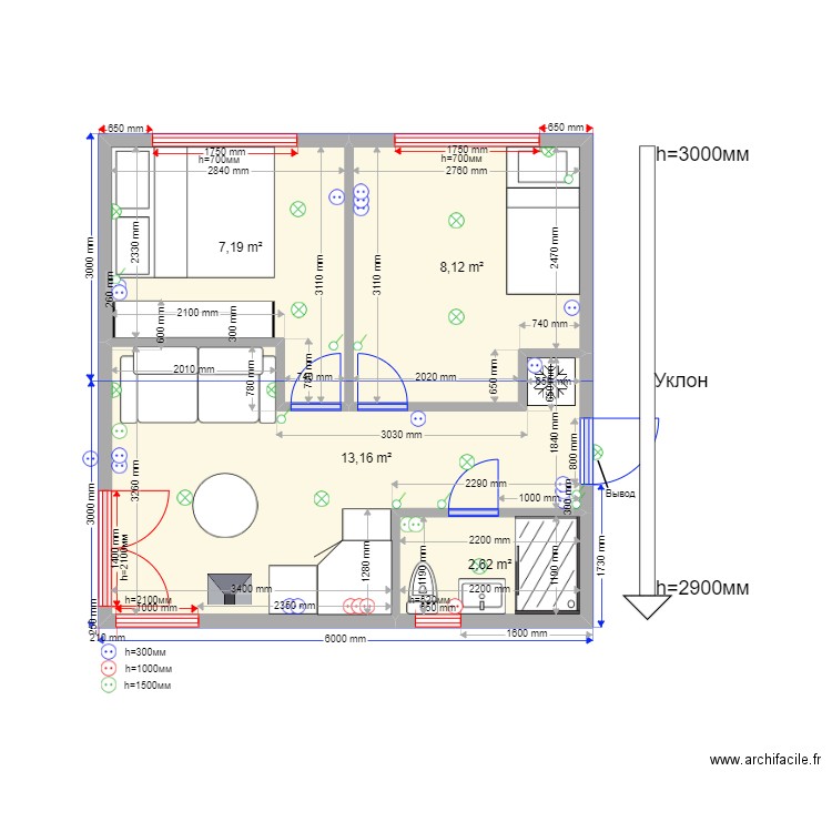 37 2 Красный мак. Plan de 0 pièce et 0 m2