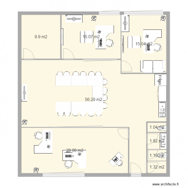 bureau aubagne 130m PROJET. Plan de 0 pièce et 0 m2