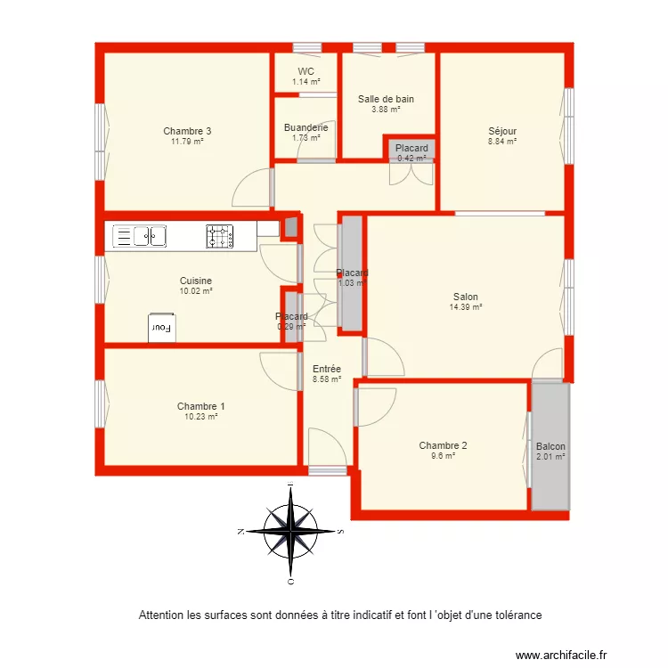BI 4960 non c&ocirc;t&eacute;. Plan de 