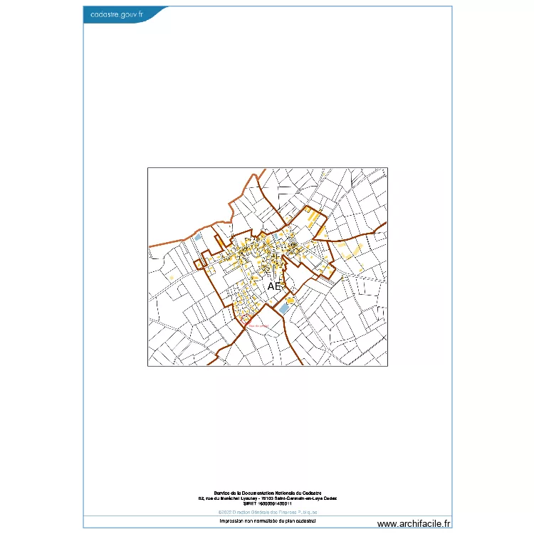plan cadastral. Plan de 