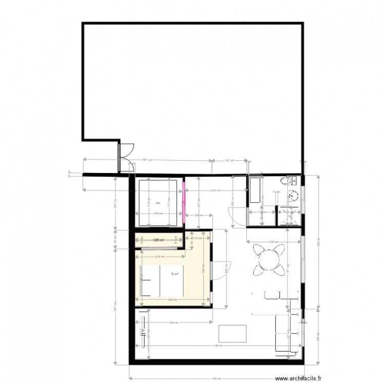 plan T2 momo. Plan de 0 pièce et 0 m2