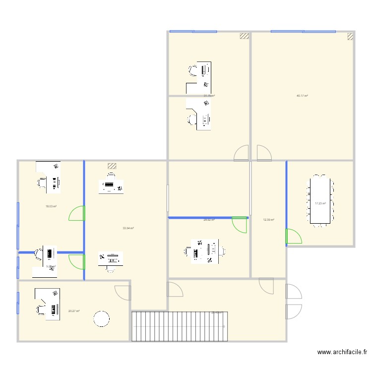 Bureaux SOA. Plan de 0 pièce et 0 m2