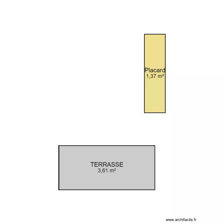 Salon chambre balcon . Plan de 