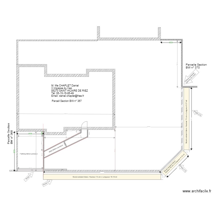 Dessins Plus Clôtures existantes. Plan de 0 pièce et 0 m2