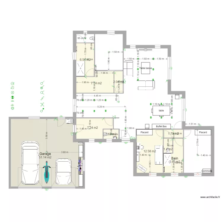 Challuy surface vie. Plan de Challuy surface vie. Plan de