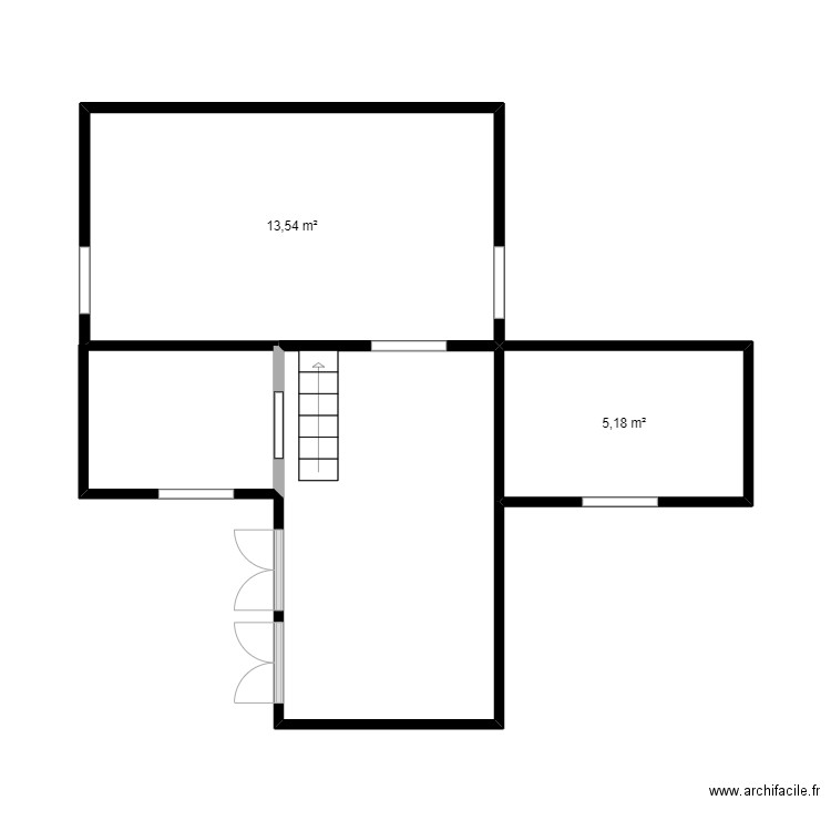 cabinet médical EPIEDS. Plan de 2 pièces et 19 m2