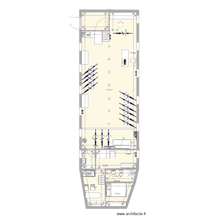 Plans Péniche. Plan de 0 pièce et 0 m2