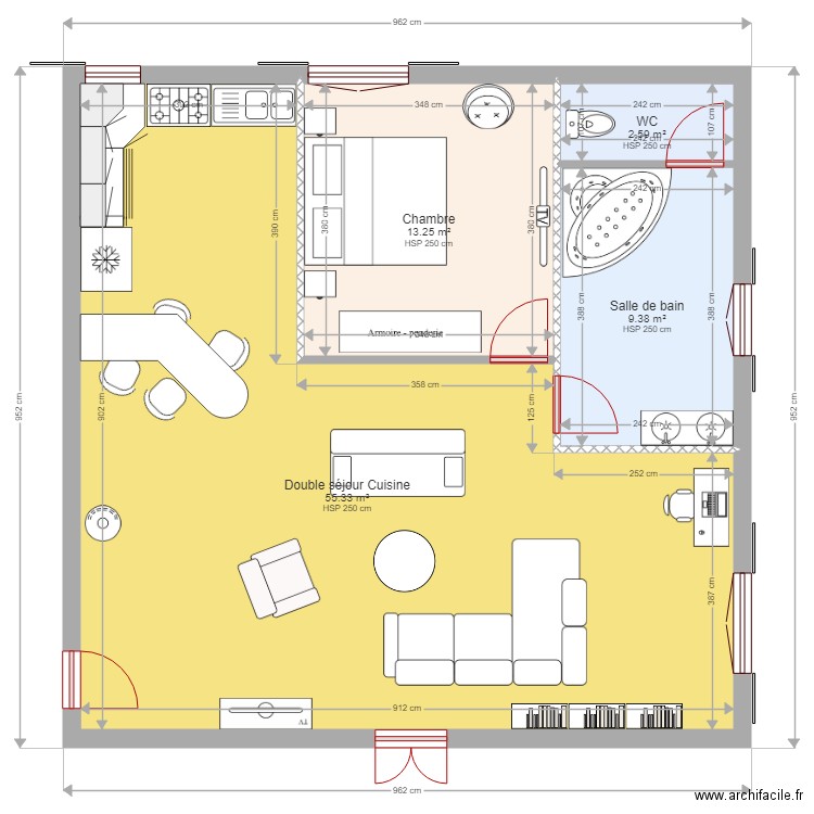 PROJET COCON 2 STE MARIE. Plan de 0 pièce et 0 m2