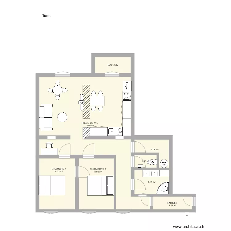 APPARTEMENT FRONT DE MER. Plan de APPARTEMENT FRONT DE MER. Plan de