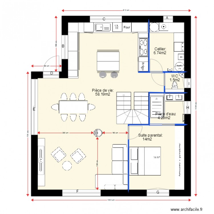 Cercier 3 bis version 2. Plan de 0 pièce et 0 m2