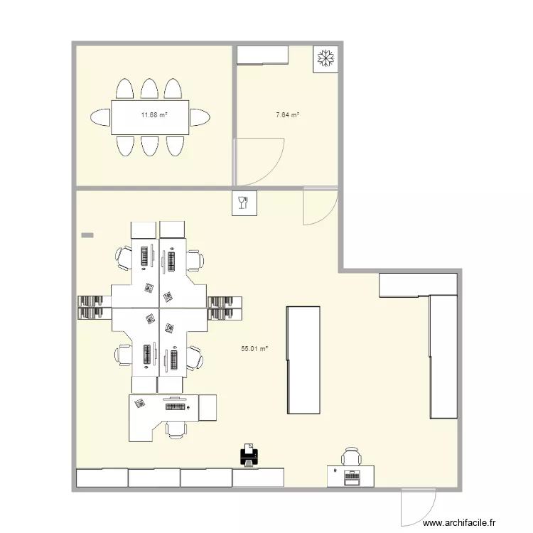 New local bureau. Plan de 