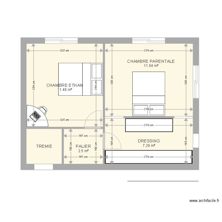 etage. Plan de 0 pièce et 0 m2