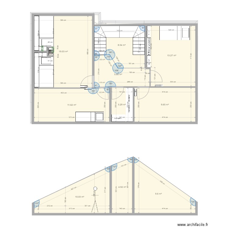 NEUILLY PLAN EXISTANT projet chambre enfants 2. Plan de 0 pièce et 0 m2