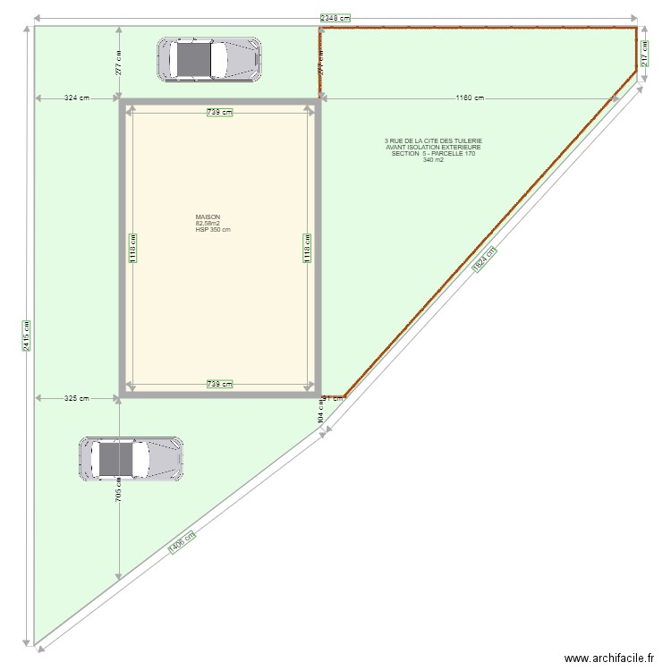 maison maman. Plan de 2 pièces et 413 m2